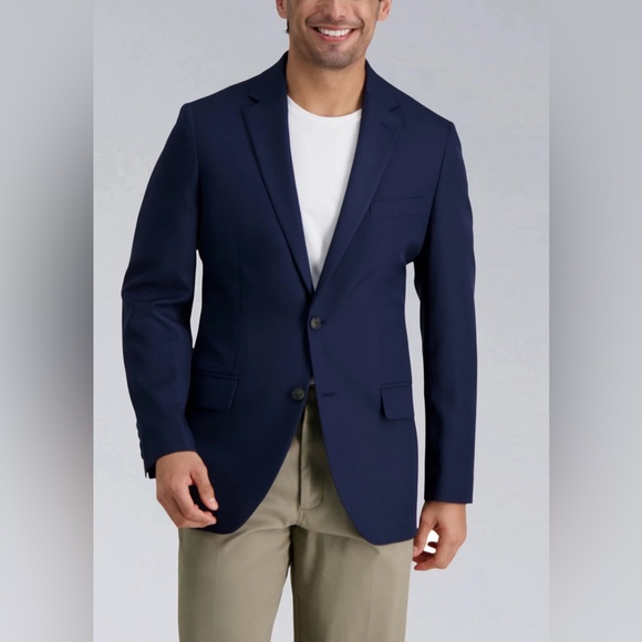 Men's Haggar® Active Series Tailored-Fit Sport Coat Size 42 Regular - Picture 1 of 3